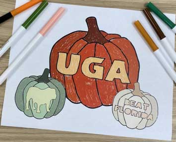 Read about UGA Halloween coloring pages